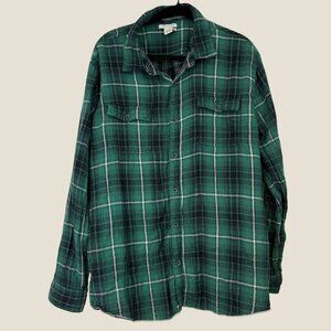 Carbon 2 cobalt Men's 100% Cotton Soft Flannel Plaid Lumberjack Shirt Size XL